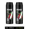 LitaeTrend 2 Adet Axe Africa Erkek Deodorant Sprey 150 ml