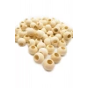 LitaeTrend 20 Gr (20 Adet) Ahşap Boncuk 15 mm çap x 10 mm Delik Doğal Yuvarlak Ahşap Makrome El İşi Çanta