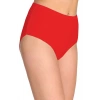 LitaeTrend 4 Adet Tutku Kadın Yüksek Bel Bato Kalın Lastik Külot Kırmızı