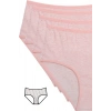 LitaeTrend 4lü Yeni Seri Renkli Yüksek Bel Fitilli Ribana Bato Külot Pembe