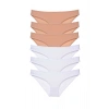 LitaeTrend 6 adet Süper Eko Set Likralı Kadın Slip Külot Ten Beyaz