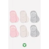 LitaeTrend 6lı Silikonlu Babet Penye Çorap Bs30101b Pembe Ekru Gri