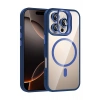 LitaeTrend Apple iPhone 16 Pro Max Remim Lensli Magsafe Standlı Kapak - Lacivert