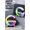 LitaeTrend Bluetooth Hoparlör 15W Kablosuz Hızlı Şarj LED Gece Lambası