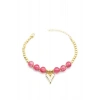 LitaeTrend Boncuklu Kalp Bileklik - Pembe