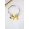 LitaeTrend Çelik Charmlı Kaktüs Bilezik - Sarı