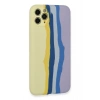 LitaeTrend iPhone 11 Pro Kılıf Ebruli Lansman Silikon - Sarı-Lila