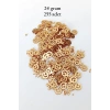 LitaeTrend Oya Abiye Bileklik Kolye Pleksi Metalik Plastik Pul Altın Renk 24 gram 255 adet - BNC543