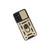 LitaeTrend Samsung Galaxy M14 5G Kılıf Pars Lens Yüzüklü Silikon - Gold