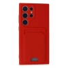 LitaeTrend Samsung Galaxy S24 Ultra Kılıf Kelvin Kartvizitli Silikon - Kırmızı
