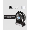 LitaeTrend Şarjlı USB Fan – Masaüstü Mini Vantilatör, Taşınabilir, Işıklı, 3 Kademeli, Sessiz