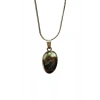 LitaeTrend Turmalin Doğal Taşı Zincirli El Yapımı Kolye Uç: 2 cm Zincir: 20 cm Kutulu