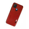LitaeTrend Xiaomi Redmi 9C Kılıf Loop Deri Silikon - Kırmızı