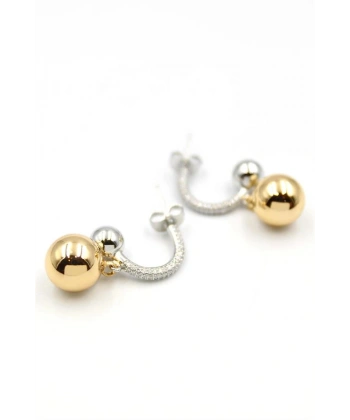 LitaeTrend Top Halka Küpe - Altın