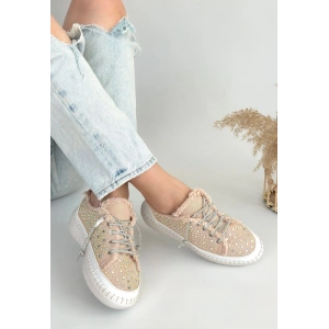 Guji Bej Kot Bağcıklı Spor Ayakkabı