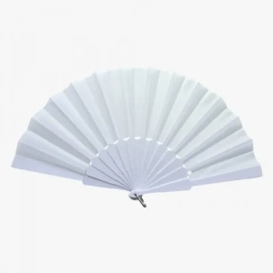 Litae Trend Plastik Kumaş Yelpaze 12li Beyaz