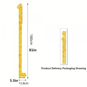 Litae Trend Sevimli Figürlü Çocuk Odası Boy Ölçer Sticker 180 cm