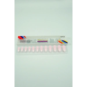 LitaeTrend 12 Adet Badem Tırnak Tak Ve Çık Kendinden Yapışkanlı Takma Tırnak Pembe