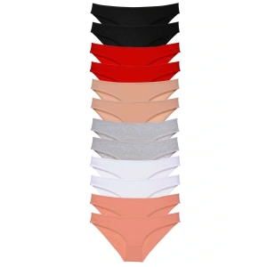 LitaeTrend 12 adet Süper Eko Set Likralı Kadın Slip Külot Set 1