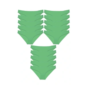 LitaeTrend 15 adet Süper Eko Set Likralı Kadın Slip Külot Yeşil