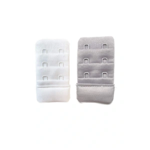 LitaeTrend 2 Adet Agraf Sütyen Uzatma Kopçası 3 Sıra / 2 Kanca  Beyaz Gri