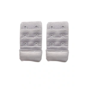 LitaeTrend 2 Adet Agraf Sütyen Uzatma Kopçası 3 Sıra / 2 Kanca Gri