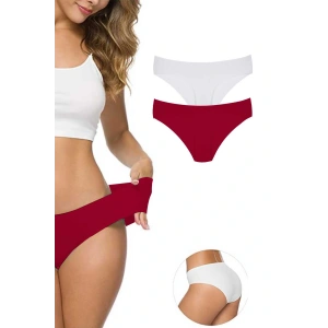 LitaeTrend 2 Adet Kadın Dikişsiz Lazer Kesim Esnek İz yapmayan Külot S5