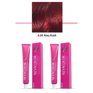 LitaeTrend 2 li Set Premium 6.00 Ateş Kızılı - Kalıcı Krem Saç Boyası 2 X 50 g Tüp