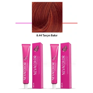 LitaeTrend 2 li Set Premium 8.44 Tarçın Bakır - Kalıcı Krem Saç Boyası 2 X 50 g Tüp