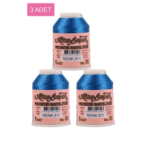 LitaeTrend 3 Adet Altınbaşak Oya ve Dantel İpi 20 gr - Royaleks - No: 811