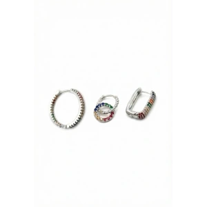 LitaeTrend 3lü Halka Küpe - Gümüş