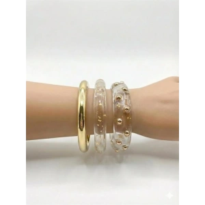 LitaeTrend 3Lü Set Bilezik - Şeffaf