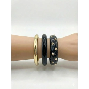 LitaeTrend 3Lü Set Bilezik - Siyah