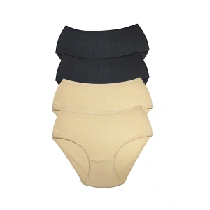 LitaeTrend 4 Adet Kadın Yüksek Bel Ribana Bato Külot S014