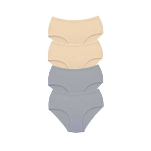 LitaeTrend 4 Adet Tutku Kadın Yüksek Bel Bato Kalın Lastik Külot S8