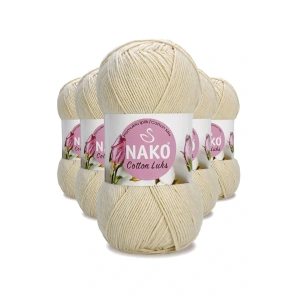 LitaeTrend 5 Adet Cotton Lüks Yelek Tunik Kazak Bluz Hırka İpi Yünü Açık Bej 97543