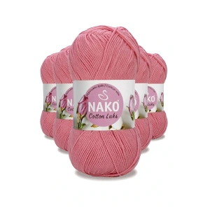 LitaeTrend 5 Adet Cotton Lüks Yelek Tunik Kazak Bluz Hırka İpi Yünü Gül Pembe 97551