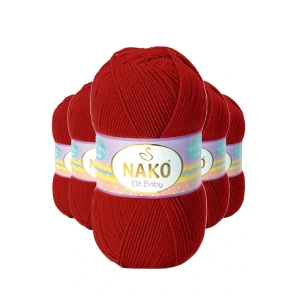 LitaeTrend 5 Adet Elite Baby El Örgü İpi Tüylenmeyen Bebek Yünü Pul Biber 298