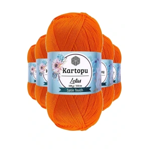 LitaeTrend 5 Adet Lotus Bikini Büstiyer Bluz Örgü İpi  K273 Turuncu