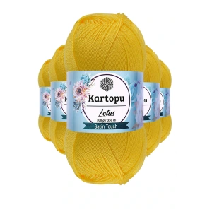 LitaeTrend 5 Adet Lotus Bikini Büstiyer Bluz Örgü İpi  K323 Civciv Sarı