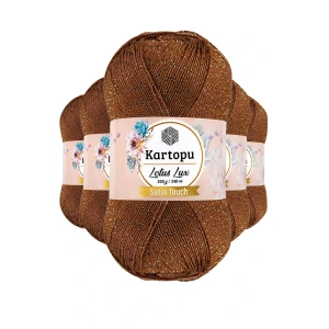 LitaeTrend 5 Adet Lotus Lux Bikini Büstiyer Bluz Simli Örgü İpi K840 Koyu Hardal