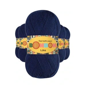 LitaeTrend 5 Adet Lüks Patik İpi Yünü Lacivert 98244