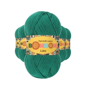 LitaeTrend 5 Adet Lüks Patik İpi Yünü Ördek Başı Yeşili 98325