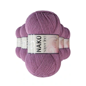 LitaeTrend 5 Adet Süper İnci El Örgü İpi 100 gr Koyu Gülkurusu 569