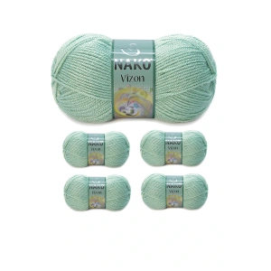 LitaeTrend 5 Adet Vizon Premium Akrilik El Örgü İpi Yünü Renk No:292 Çağla Yeşil