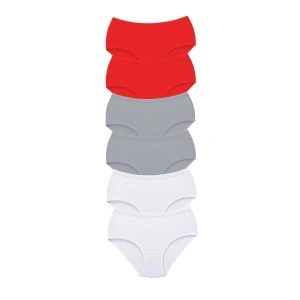 LitaeTrend 6 Adet Tutku Kadın Yüksek Bel Bato Kalın Lastik Külot S19