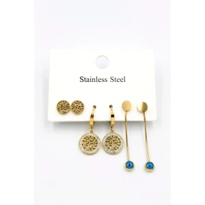 LitaeTrend 6lı Set Küpe - Altın