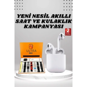 LitaeTrend 7 Kordonlu Akıllı Saat Ve 2.Nesil Kulaklık Yüksek Ses Kaliteli Uzun Pil Ömrü