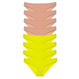 LitaeTrend 8 adet Süper Eko Set Likralı Kadın Slip Külot Sarı Ten
