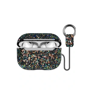 LitaeTrend Airpods 2 (2.nesil) Bright Simli Airpods Kapak - Siyah